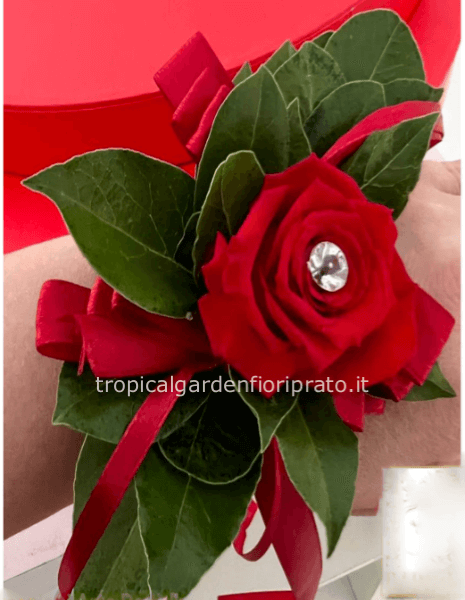 Bracciale laurea con rosa e diamante